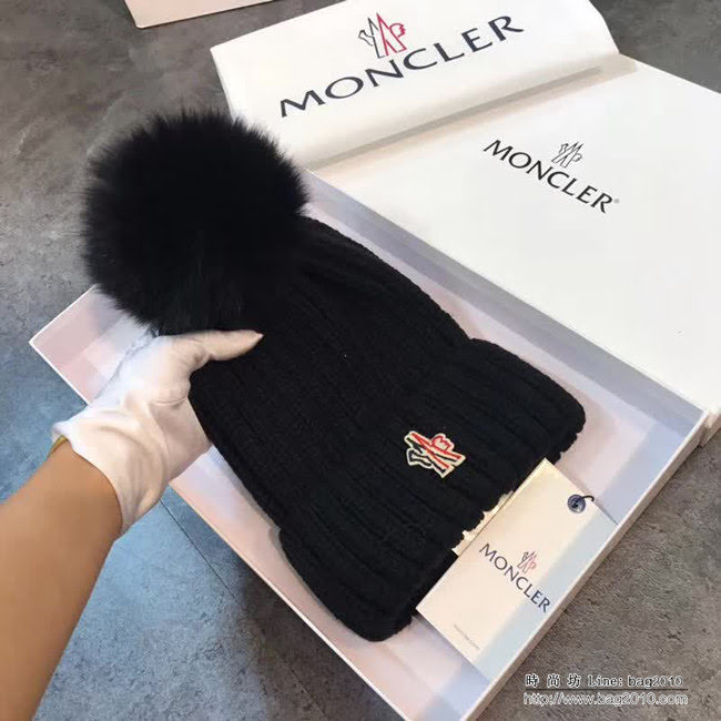MONCIER蒙口 全新改良款 跑量款 經典火爆毛線配狐狸毛球針織帽 LLWJ7263